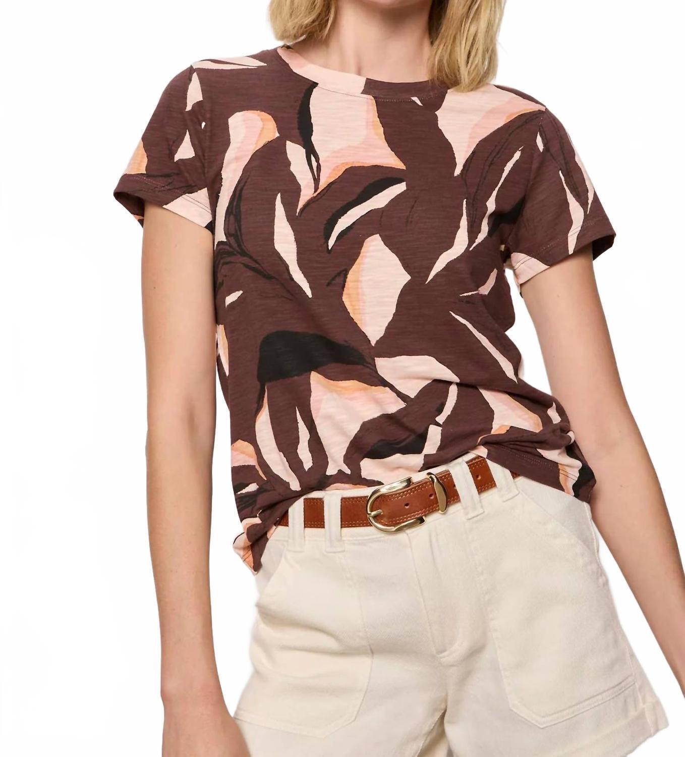 New Sanctuary Perfect Crew Neck Tee In Lotus Desertscape